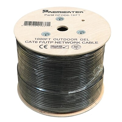 #ad 1000ft CAT6 Gel Filled Shielded FTP Outdoor Direct Burial Network LAN Cable $149.99