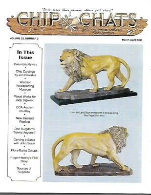 #ad Chip Chats Magazine National Wood Carvers Association March April 2006 $8.99