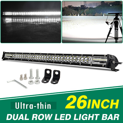#ad 26quot;inch 1800W Dual Row LED Work Light Bar 4WD Truck SUV ATV Driving Lamp 25 24quot; $45.60