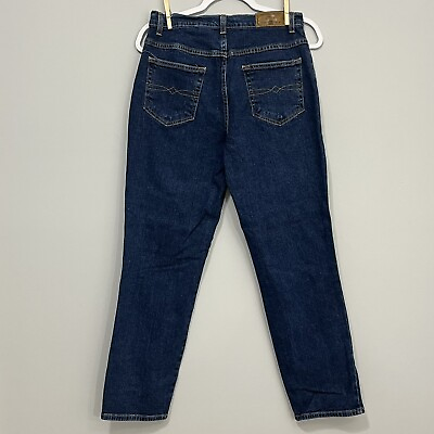 #ad Faded Glory Womens Jeans Dark Wash Straight Leg High Waist Petite 12 Vintage $9.84