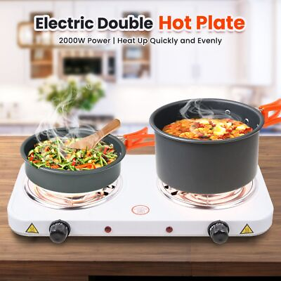 #ad 2000W Portable Electric Double Burner Hot Plate Kitchen Cooktop Cooking Stove US $15.99