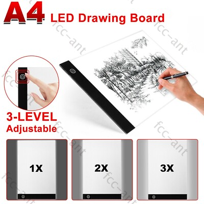 #ad A4 A5 LED Dimmable Tracing Light Box Drawing Board Art Design Pad Copy Lightbox $11.95