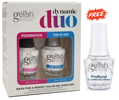 Gelish Dynamic Duo Foundation Top It Off with Pro Bond FREE $27.99