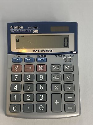 #ad Canon LS 100TS Tax Business 10 Digit Dual Power Solar Desktop Calculator F S $7.50