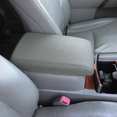 #ad 1Pcs Gray Leather Car Center Console Lid Armrest For Toyota Highlander 2008 2013 $13.99