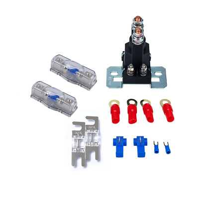 12V 500A Dual Battery Charge Isolator PL Wiring Kit 100A Fuses And Fuse Holder $33.83