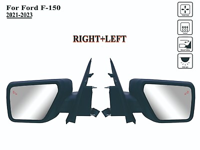 #ad Pair RightLeft Side Mirror Power Heat with BLIS Man fold for 21 to24 Ford F 150 $300.99