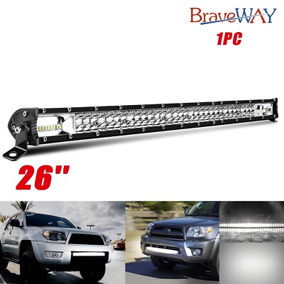 #ad #ad 26quot; 1800W Dual Row LED Work Light Bar 4WD Truck SUV ATV Driving Fog Lamp 25 27quot; $66.14