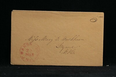 #ad New Hampshire: Charlestown 1850 Stampless Cover Letter Red CDS to Lyme NH $15.00