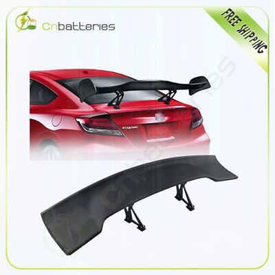 #ad 57quot; Universal Rear Spoiler Adjustable Racing Matte Black Trunk Wing GT Style $72.68