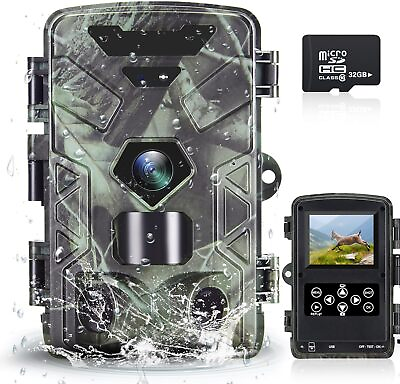 #ad Trail Camera 36MP 4K Game Camera Night Vision Motion Activated 120° Wide Lens $33.99