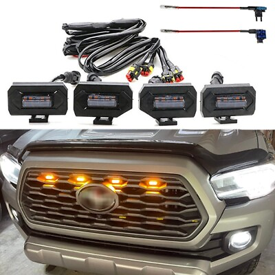 #ad #ad Grille LED Amber Lights Grill Lamps For 2020 2023 Tacoma Accessories Set Of 4 $17.89