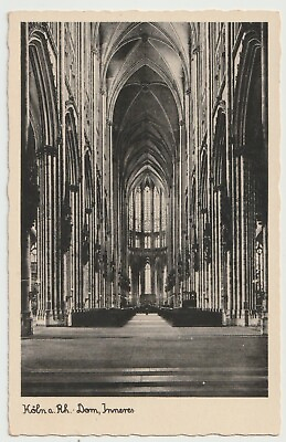 #ad Interior of the Cologne Cathedral Germany Vintage Postcard Unposted $3.42