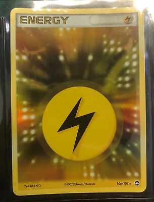 #ad Pokémon TCG Lightning Energy EX 106 108 Rare Reverse Holofoil 2007 $200.00