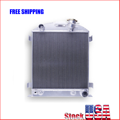 #ad 3Row Aluminum Radiator For 1932 Ford Street Rat Rod Low Boy Chevy Motor Chopped $127.00