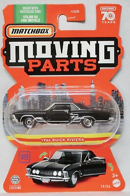 #ad 2023 MATCHBOX MOVING PARTS D CASE 1964 BUICK RIVIERA BLACK COMBINED SHIPPING $5.59