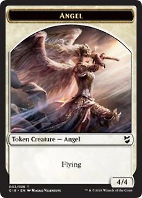 #ad Angel Soldier Double sided Token Commander 2018 Tokens Magic MTG $1.36
