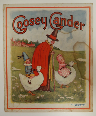 #ad Goosey Gander Linenette Vintage Book Sam#x27;l Gabriel Sons amp; Co. Mary Russell $37.40