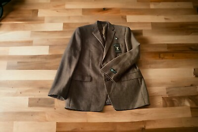 #ad Ralph Lauren Soft Plaid Wool Tweed Brown Sport Coat 44R $75.00