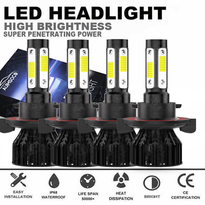 #ad 9008 H13 LED Headlight for Ford F 250 F 350 Super Duty 2005 2022 High Low Beam $49.99