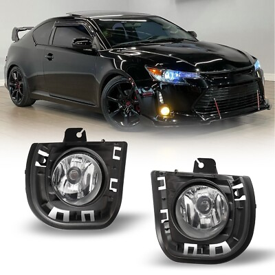 Pair 2014 2016 For Scion tC Front Bumper Fog Light WiringSwitch Kit Clear Lens $40.99