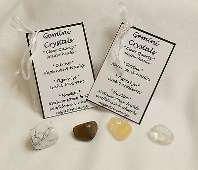 #ad Gemini Zodiac Crystal Kit Healing Crystal Set Gemini Star Sign Gift GBP 7.00
