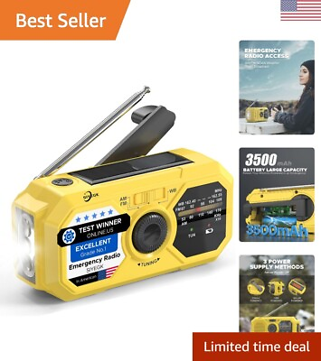 #ad NOAA AM FM Radio with SOS Alarm and Bright Flashlight Emergency Survival Gear $37.99