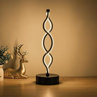 #ad EDIER Dimmable Touch Control Table Lamp Spiral Modern Bedside Lamp with 3 C... $45.32