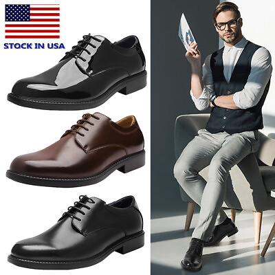 #ad #ad Men#x27;s Dress Oxford Derby Shoes Classic Lace Up Formal Business Shoes Wide Size $30.63