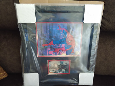 #ad Spiderman Deluxe Sericel signed by Stan Lee with Certificate NEW Framed $595.00