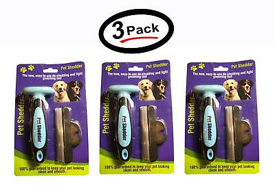 #ad 3 Pack Pet Shedder THE NEW EASY TO USE DE SHEDDING AND LIGHT GROOMING TOOLS $23.78