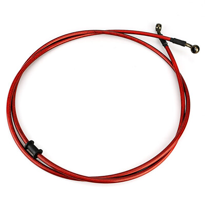 #ad 1Pcs Motorcycle Brake Clutch Oil Hose Line Braided Steel Pipe Cable PTFE 59 in $11.00