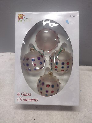 #ad Vintage Glass Polka Dotted Christmas Ornaments December Homes $12.00