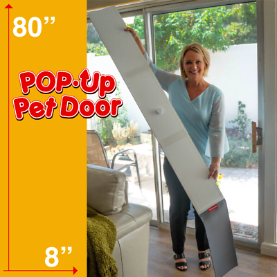 #ad Sunroom Doggie Door for Sliding Glass amp; Screen 78 80quot; Tall 7quot;x19quot; opening $74.00