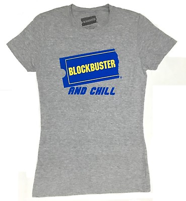 #ad Blockbuster Video BLOCKBUSTER AND CHILL Girls Women#x27;s T Shirt NWT Official $17.95