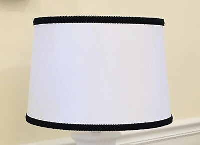 #ad Handmade Lampshade Drum Black amp;White Home Decor Modern Contemporary Made in USA $89.00