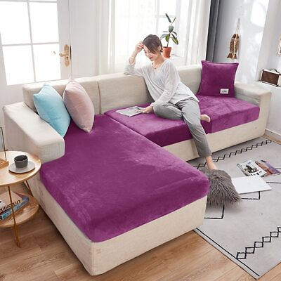 #ad new Elastic velvet sofa living room cushion cover cushion cover sofa cover $30.74