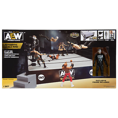 #ad w Sting AEW Rampage Authentic Scale Ring Playset Toy Wrestling Figure $117.99