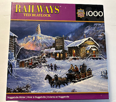 #ad Railways by Ted Blaylock 2012 Master Pieces 1000 Nuggetville Winter $19.98