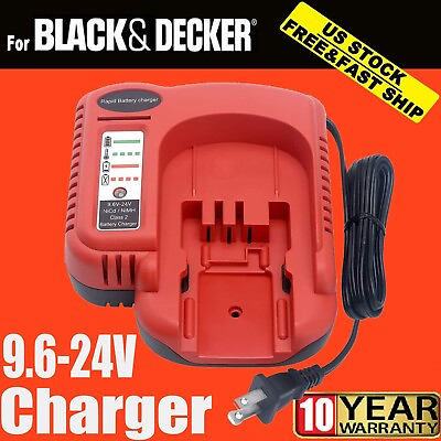 #ad For Black amp; Decker 9.6V 12V 14.4V 18V 24V HPB18 Battery Charger BDCCN24 BDFC240 $20.00