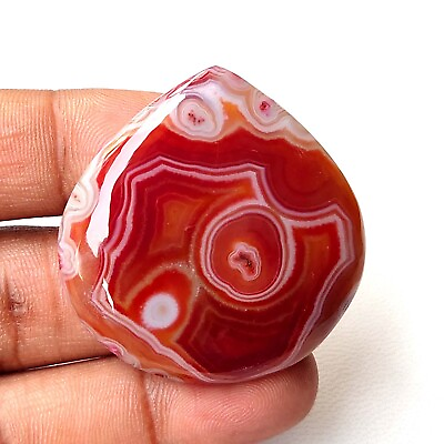 #ad Awesome Natural Onyx Agate Cabochon Heart Shape Pink Gemstone 90 Cts #8433 $13.64