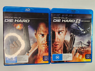 #ad 2 x DIE HARD 1 2 Die Harder Blu Ray Region B Bruce Willis AU $16.50