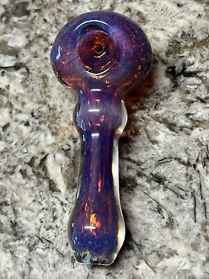 #ad Borosilicate 4” Glass Hand Pipe Hand Blown Crafted Purple From My Collection New $99.99