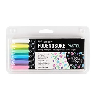 #ad 56448 Fudenosuke Brush Pens Pastel 6 Pack $18.97