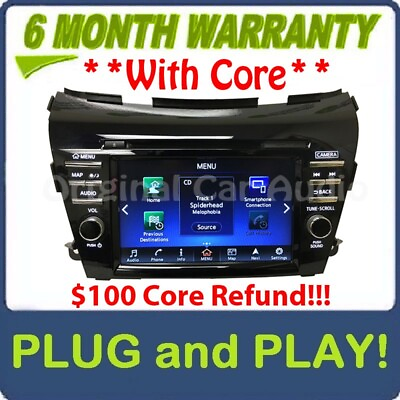 #ad 17 19 Nissan Murano OEM Navigation NON BOSE Radio CD Player Receiver w CARPLAY $576.00