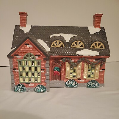 #ad Dept. 56 Snow Village 1988 Stonehurst House #5140 3 Retired w box $29.45