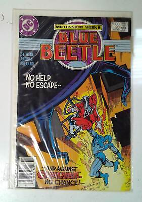 #ad 1988 Blue Beetle #20 DC 1st Series Newsstand Millennium Crossover Comic Book $2.45