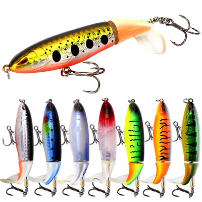 #ad 1PCS Whopper Plopper Bass Lures Fishing Lures with Floating Rotating Tail $3.98