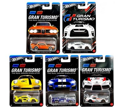 #ad 2024 Hot Wheels Gran Turismo Complete 5 Car Set from List of Options Exclusive $8.99