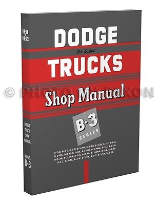 #ad 1951 1952 Dodge Truck Repair Shop Manual B 3 Pickup Panel B3 Service Book $34.99